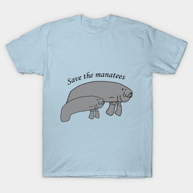 Save the manatees T-Shirt by Anke Wonder 